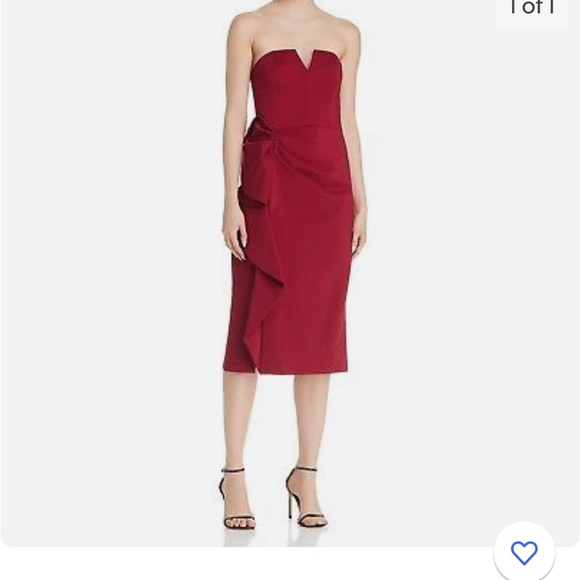 Nearly new Red Aidan Mattox Dress - Picture 1 of 4